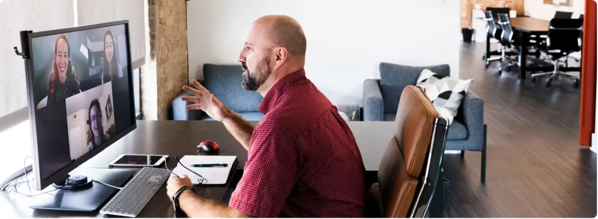Person on a video call with a counselor, representing continued guidance and virtual support after addiction treatment.